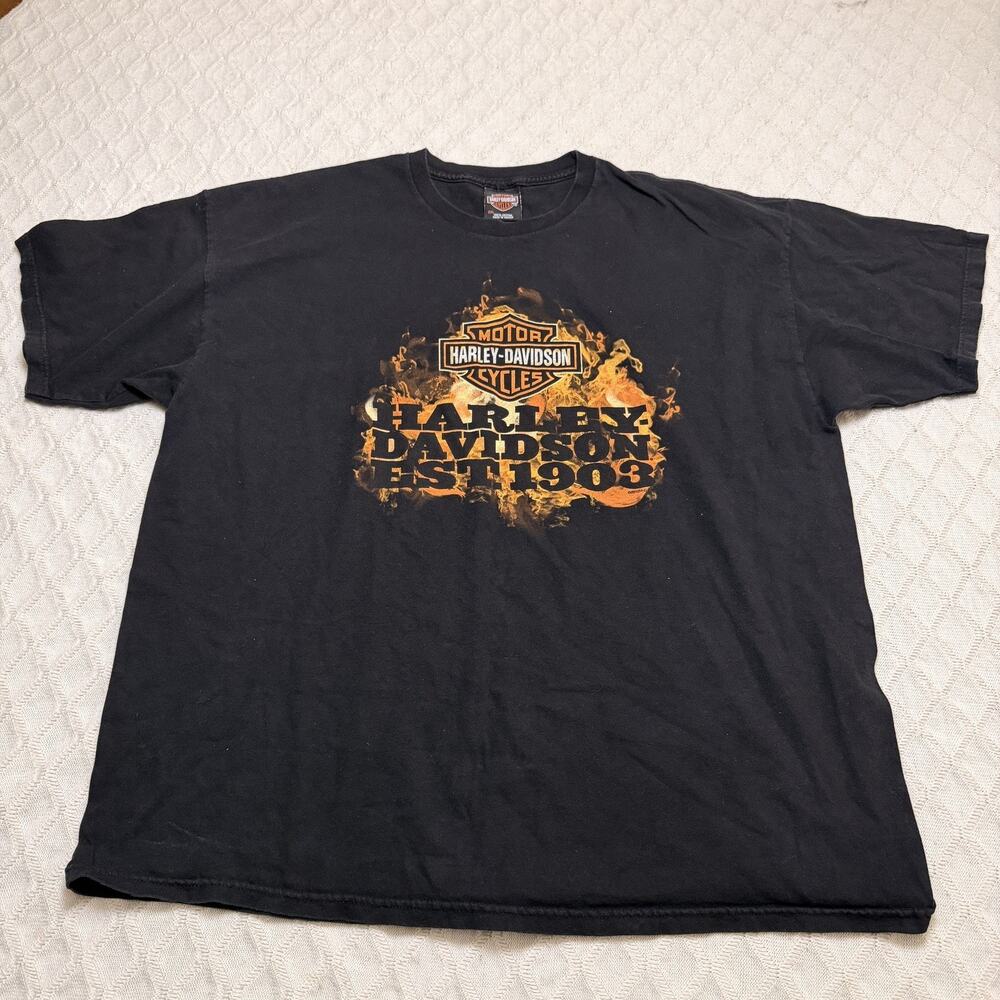 2012 Black Harley Davidson Motor Cycles T-Shirt Sz 2XL St Maarten NA